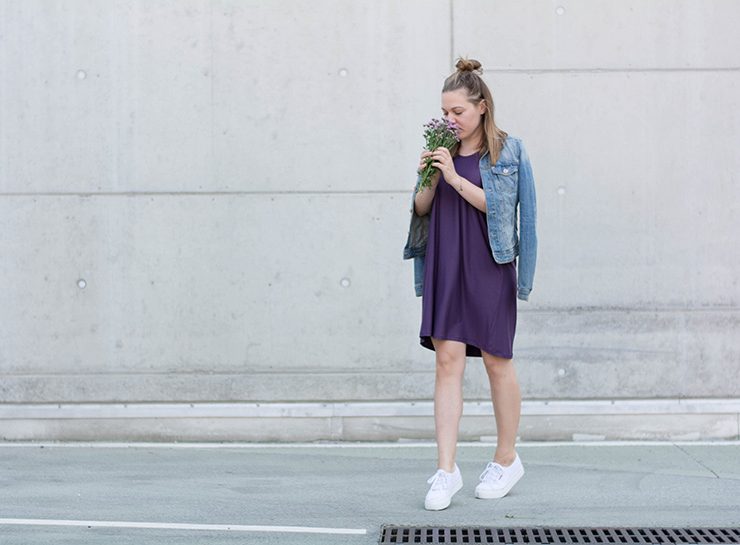 Schnittmuster Damen Kleid #tee Tragefoto