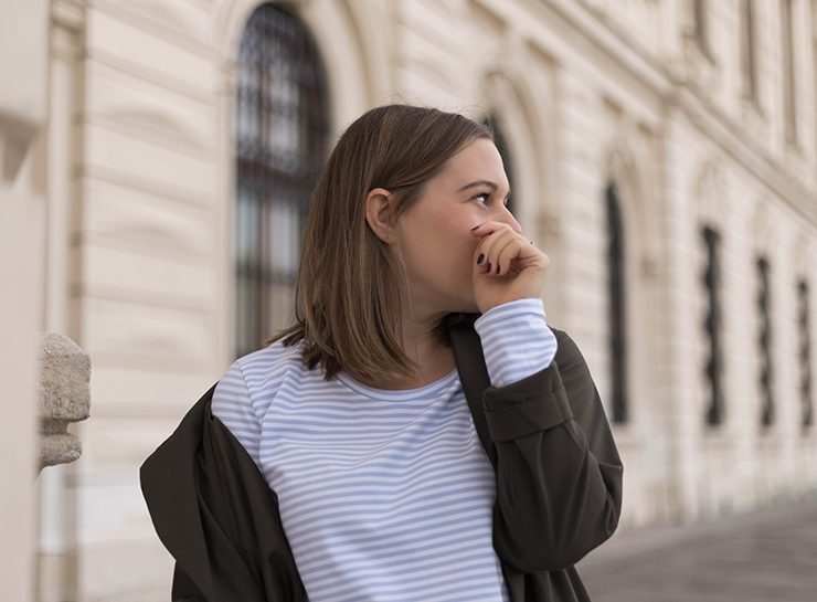 Schnittmuster Damen Langarmshirt #longswag Tragefoto